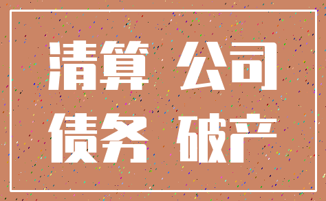 清算 公司_债务 破产