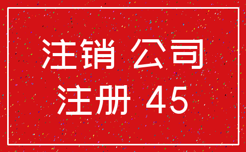 注销 公司_注册 45