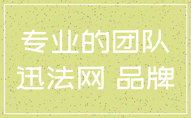 专业的团队_迅法网 品牌