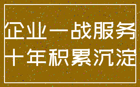 企业一战服务_十年积累沉淀