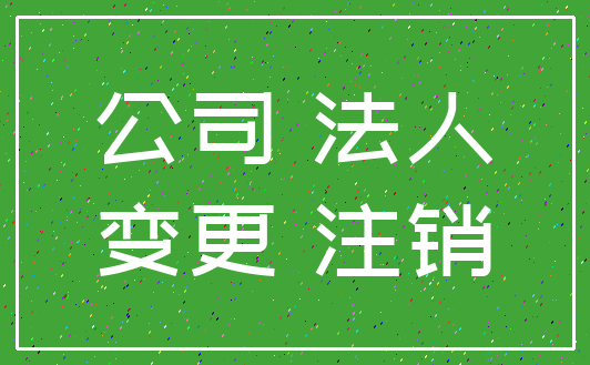公司 法人_变更 注销