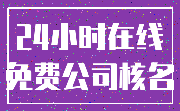 24小时在线_免费公司核名
