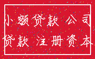 小额贷款 公司_贷款 注册资本