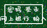 密码 登录_网上银行 输入