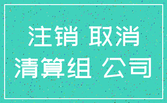注销 取消_清算组 公司