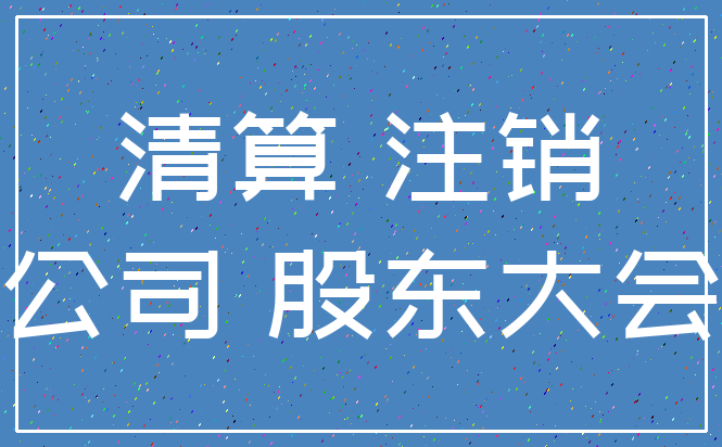 清算 注销_公司 股东大会