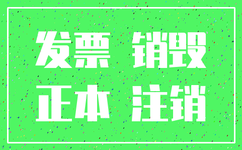 发票 销毁_正本 注销