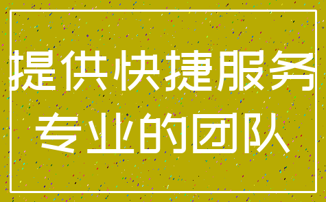 提供快捷服务_专业的团队