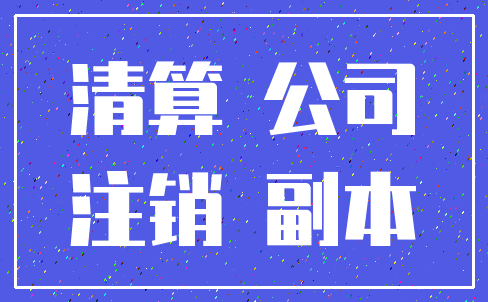 清算 公司_注销 副本