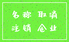 工商局网络注销公司名称
