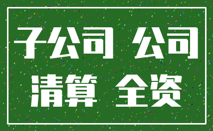 子公司 公司_清算 全资