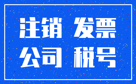 注销 发票_公司 税号