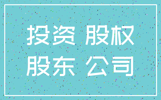 投资 股权_股东 公司