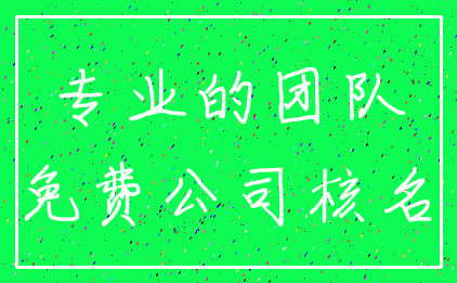 专业的团队_免费公司核名