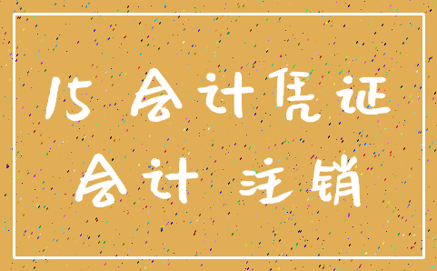 15 会计凭证_会计 注销