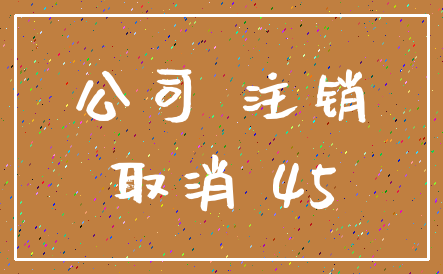 公司 注销_取消 45
