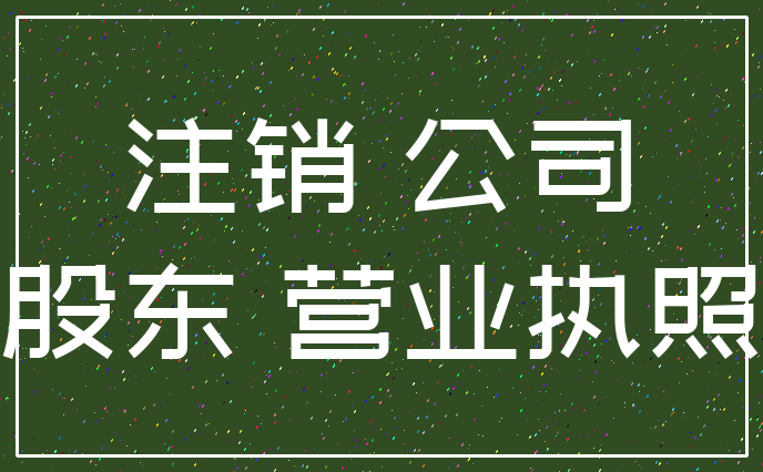 注销 公司_股东 营业执照