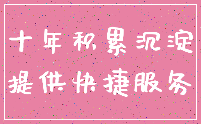 十年积累沉淀_提供快捷服务