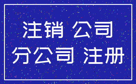 注销 公司_分公司 注册