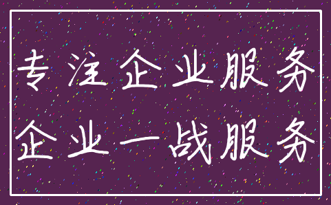 专注企业服务_企业一战服务