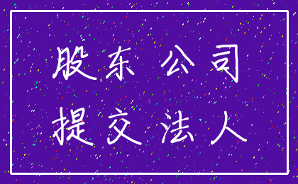 股东 公司_提交 法人