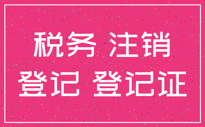税务 注销_登记 登记证