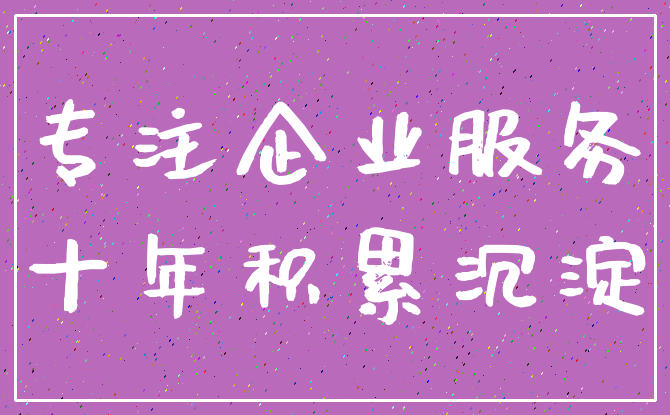 专注企业服务_十年积累沉淀