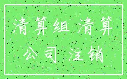 清算组 清算_公司 注销