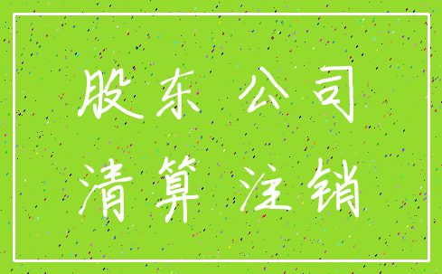 股东 公司_清算 注销