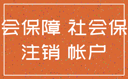 社会保障 社会保险_注销 帐户