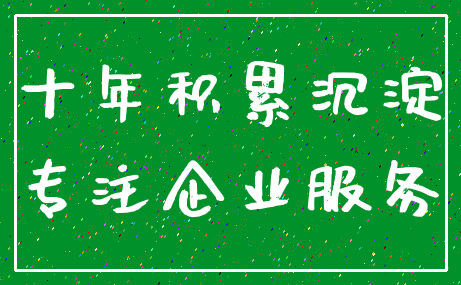 十年积累沉淀_专注企业服务