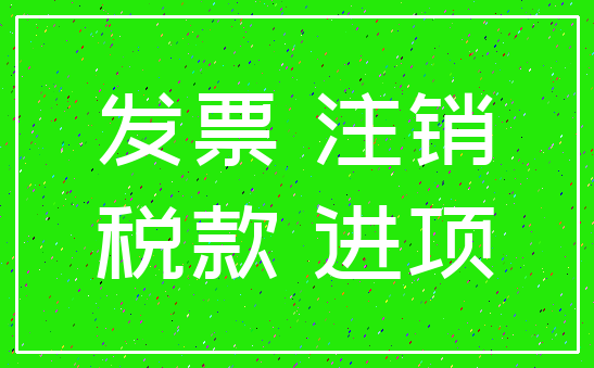 发票 注销_税款 进项