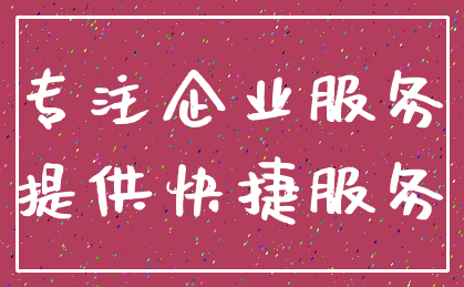 专注企业服务_提供快捷服务