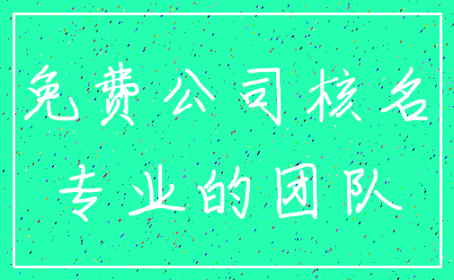 免费公司核名_专业的团队