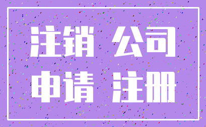 注销 公司_申请 注册