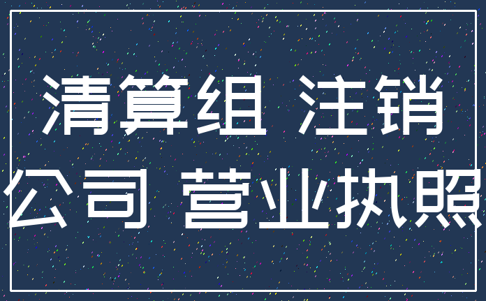 清算组 注销_公司 营业执照