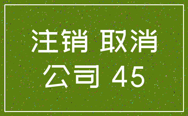 注销 取消_公司 45