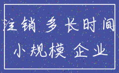 北京小规模公司注销