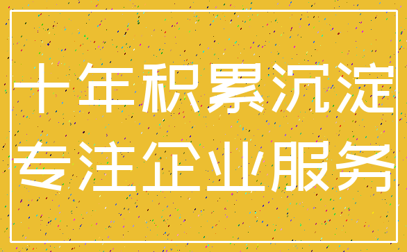 十年积累沉淀_专注企业服务