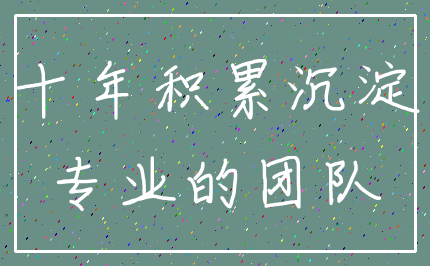 十年积累沉淀_专业的团队