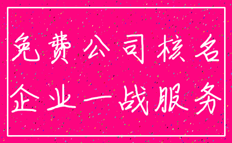 免费公司核名_企业一战服务