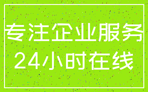 专注企业服务_24小时在线