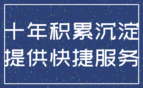 十年积累沉淀_提供快捷服务