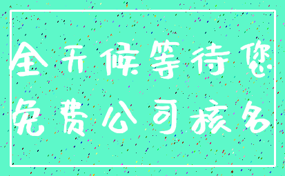 全天候等待您_免费公司核名