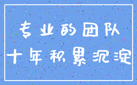 专业的团队_十年积累沉淀
