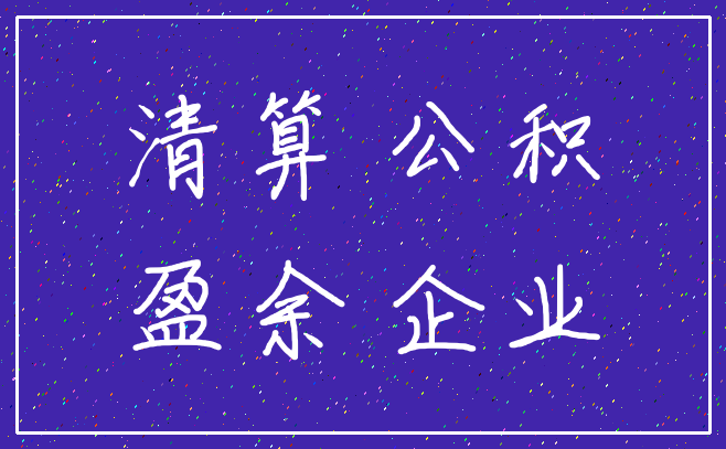 清算 公积_盈余 企业