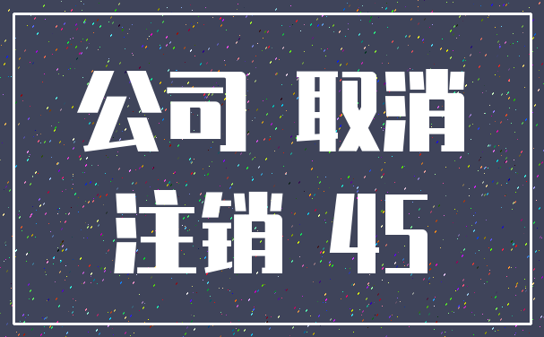 公司 取消_注销 45