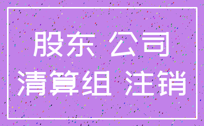 股东 公司_清算组 注销