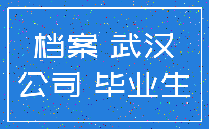 档案 武汉_公司 毕业生