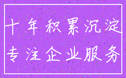 十年积累沉淀_专注企业服务